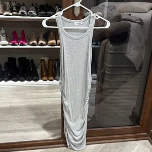 Lush Light Gray Midi Dress
